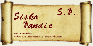 Sisko Mandić vizit kartica